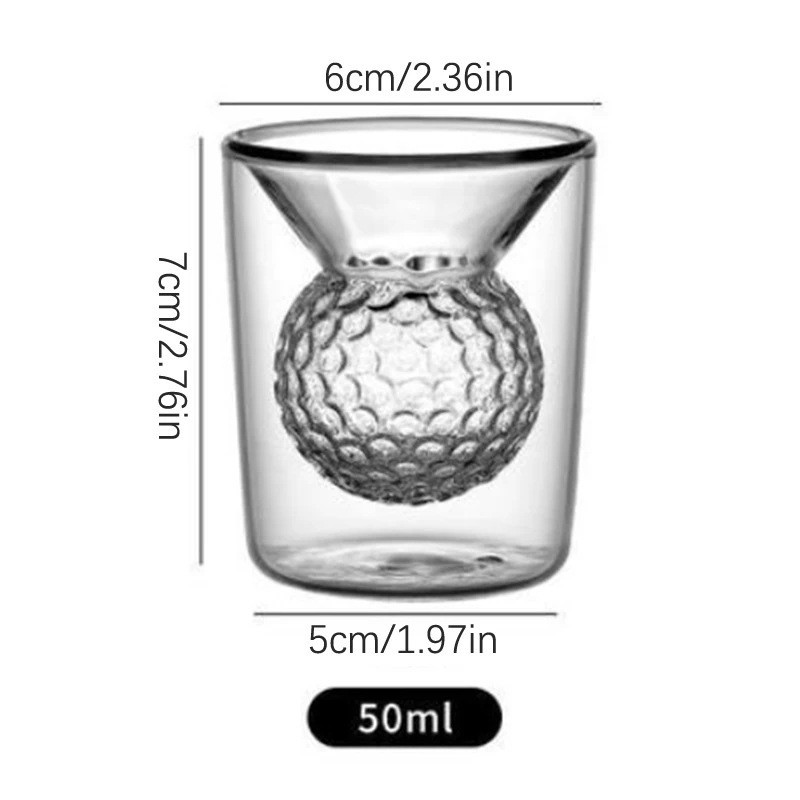 Golf ball double-layer insulated glass, transparent whisky spirits glass, high-end high borosilicate glass Application Scenario