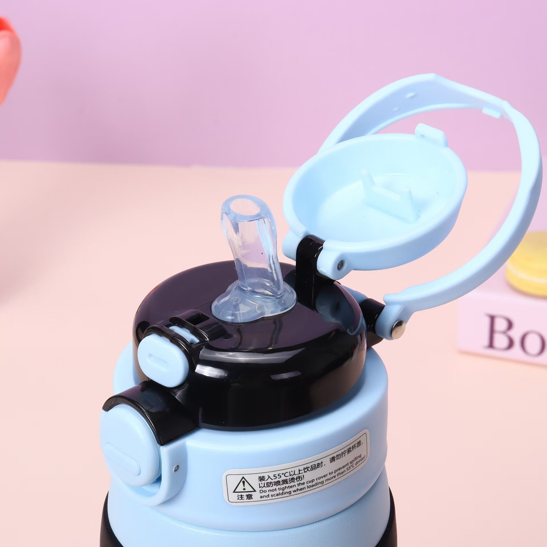 Street double-drinking insulated cup, women's 316 stainless steel cup, large-capacity portable straw cup, high appearance level household water cup Application Scenario