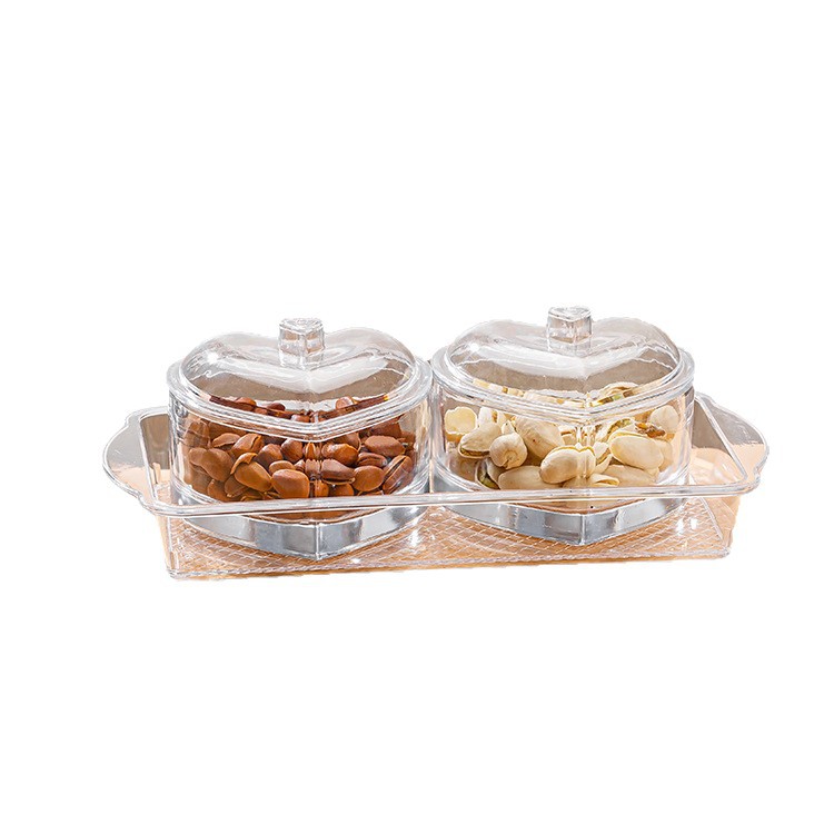 The new Xinyue Jinhe glass fruit plate, living room coffee table, household tea snacks, dried fruit plates, small salad bowls and plates Item Picture