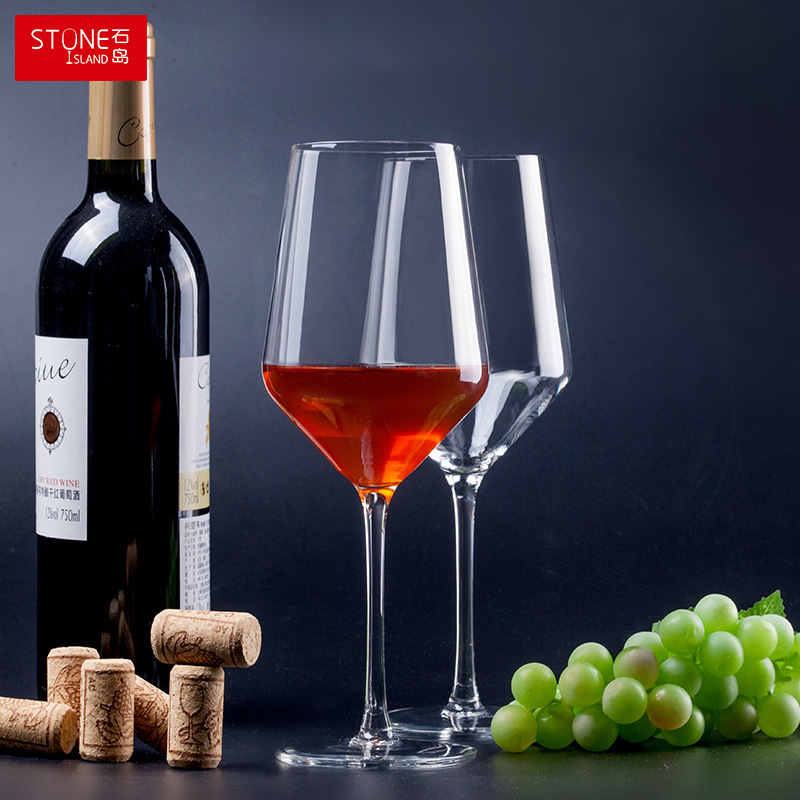 Glass wine glass set, home creative high-end wine glass, European-style glass highball wine set, tasting sweet wine glass details Picture