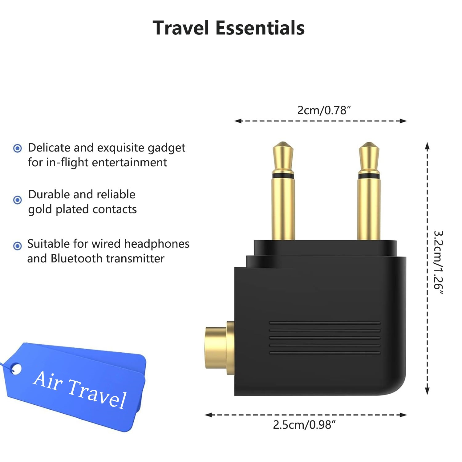 Aviation headphone audio converter, aircraft travel headphone adapter, aircraft-specific Bluetooth adapter transmitter Application Scenario