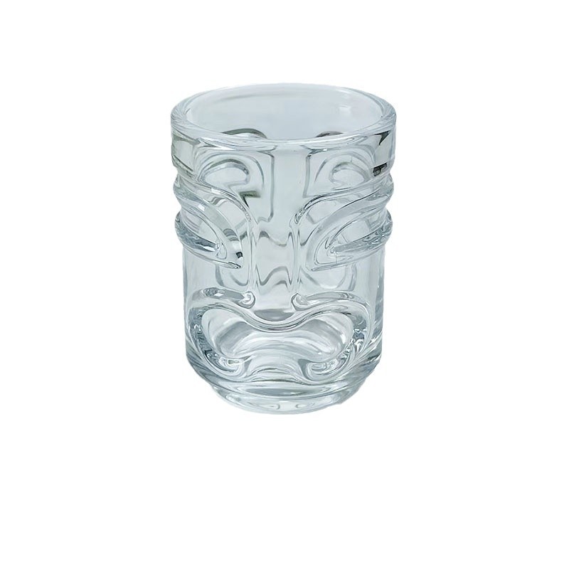 Creative mini mask bullet cup, household white spirit cup, one-sip cup, Tiki small wine glass, ghost face cup, glass spirits cup Item Picture