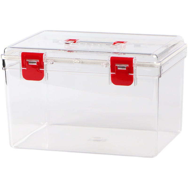 Jiabao PC acrylic thickened sealed storage box, transparent flip cover vehicle-mounted storage box for dried tangerine peel, medicinal materials, dried goods and seafood Item Picture