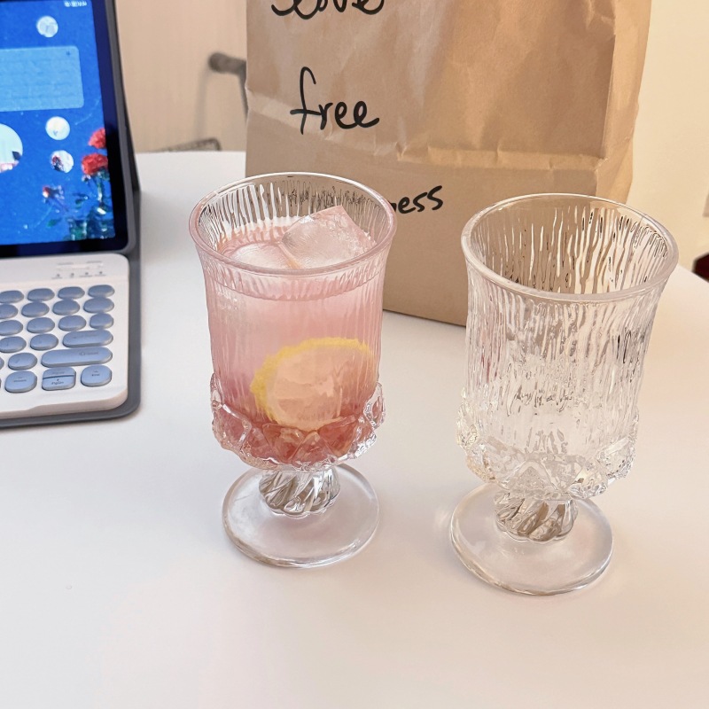 European retro red wine glass, thickened glass, high appearance level, whisky champagne glass, fruit glass, whisky juice glass details Picture