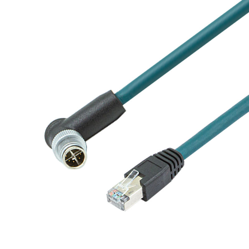 m12 to rj45 industrial Ethernet cable x Type 8-core ccb849012001 is suitable for congnex vision cables Item Picture