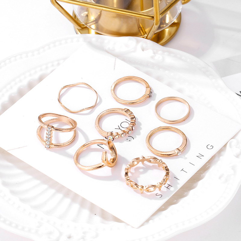 European and American fashion diamond-encrusted ring set, creative moon combination ring 11-piece set, AliExpress wish ring wholesale Application Scenario