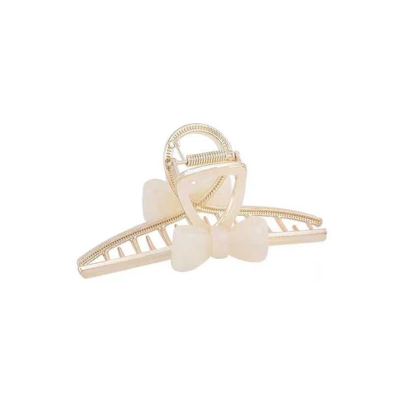 High-end acetate bow clip, large female summer, back head updo hair accessory, hair clip, shark clip, 2023 new style Item Picture