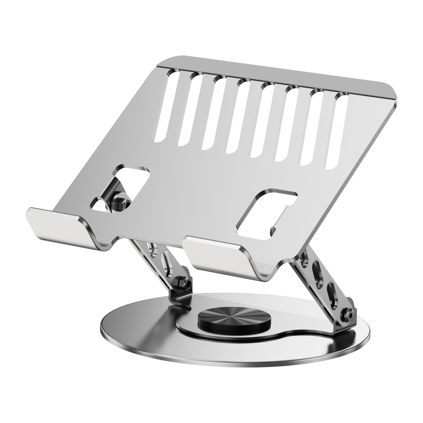No-installation notebook tablet stand, foldable height-raising alloy heat dissipation frame, rotating display lift frame Item Picture