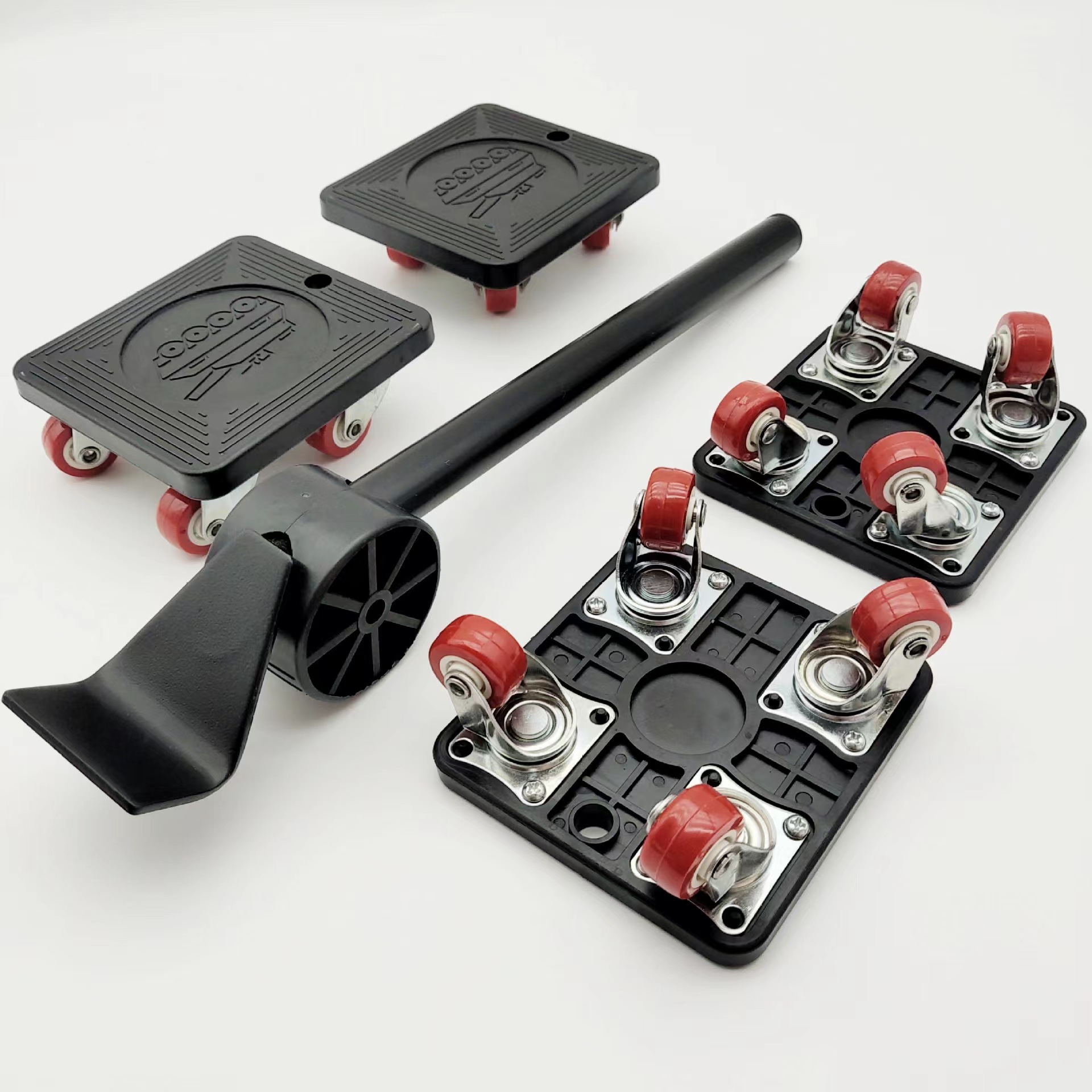 5-piece set of casters, plastic portable movers, heavy object movers, universal wheels, moving tools in stock full figure
