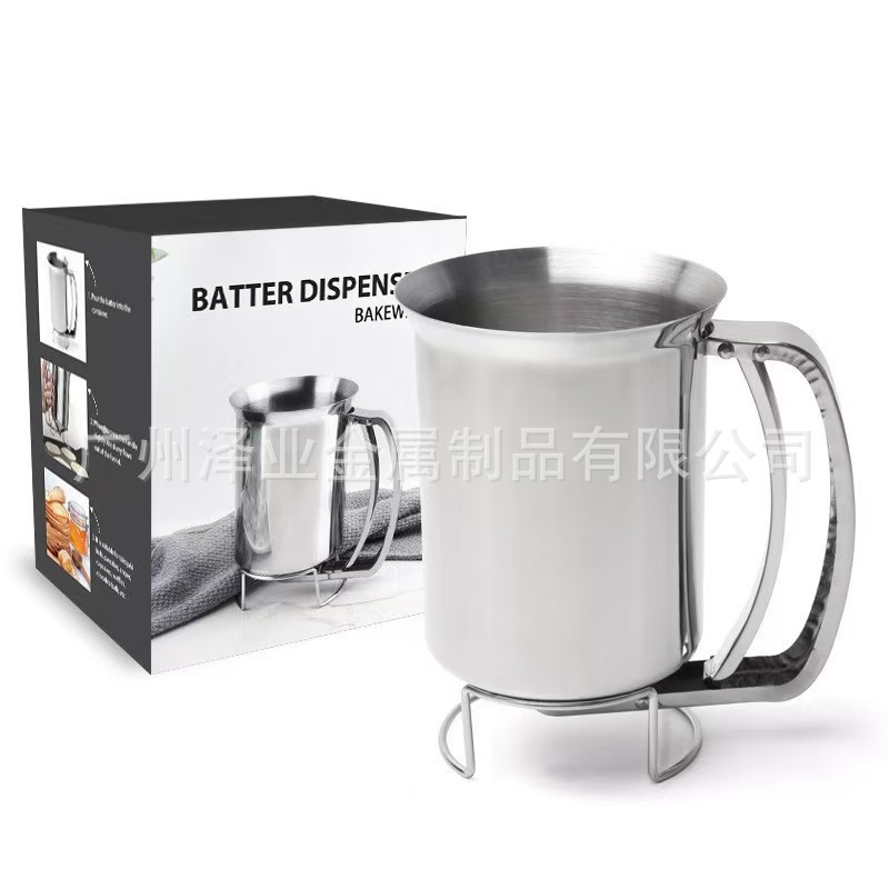 Cross-border 304 stainless steel manual batter separator, cake stirring separator, flour dispenser, batter funnel details Picture