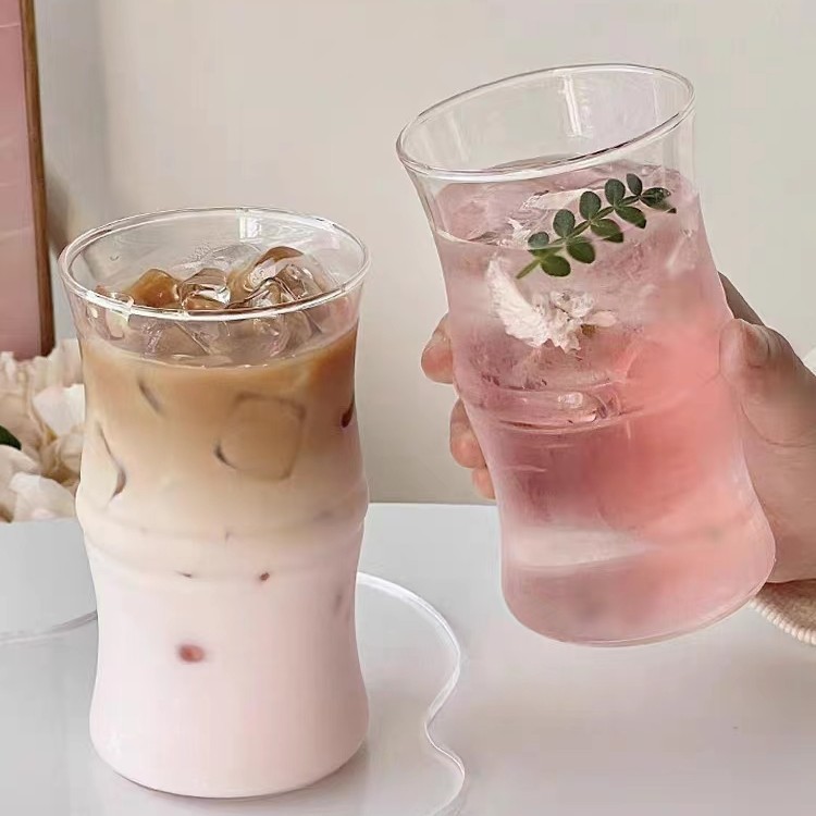 Household high borosilicate transparent glass, single-layer glass for women, milk, simple beverages, coffee, restaurant drinking cups Application Scenario