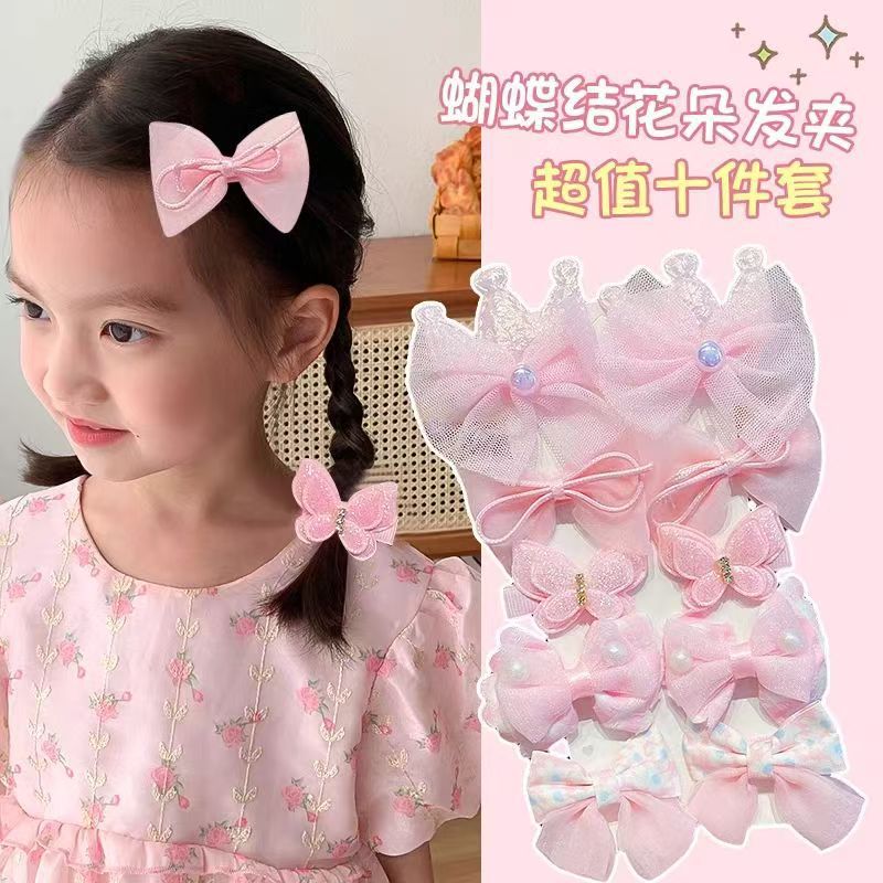 Children's crown hair clips, sweet bow hair clips, side broken hair clips for girls and babies, duckbill clips, princess head accessories Specification drawing
