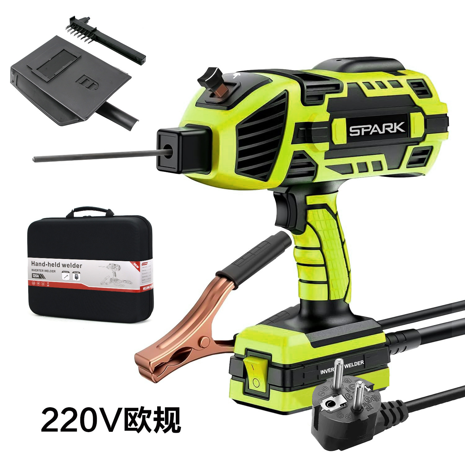 Handheld electric welding machine, household 110V/220V, American/European standard small manual portable gun-type inverter welding machine undefined