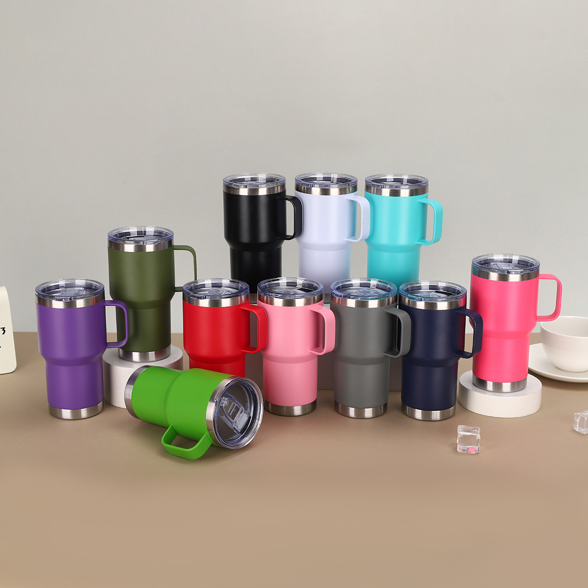 New 304 stainless steel insulated cup, 20oz car cup, ice king beer mug, multi-color car vacuum insulated cup full figure