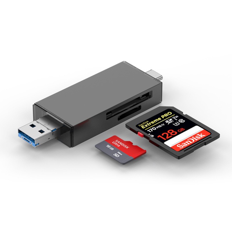 Private model USB3.0 Android mobile phone computer aluminum alloy card reader otg multi-functional wholesale 2.0 high-speed Type-C Item Picture
