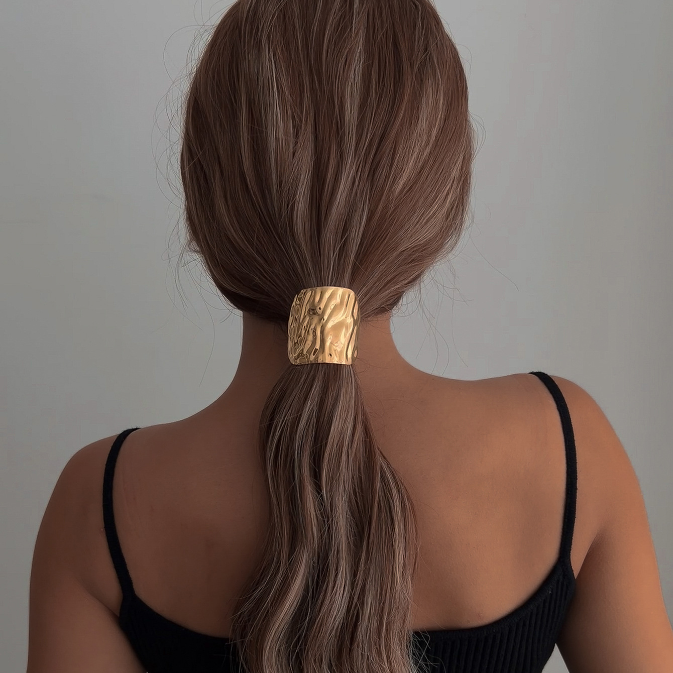 Amazon's best-selling hair accessories for Europe and America, cross-border braided hair, metal headwear, bow, hammer pattern, ponytail and hair tie combination details Picture