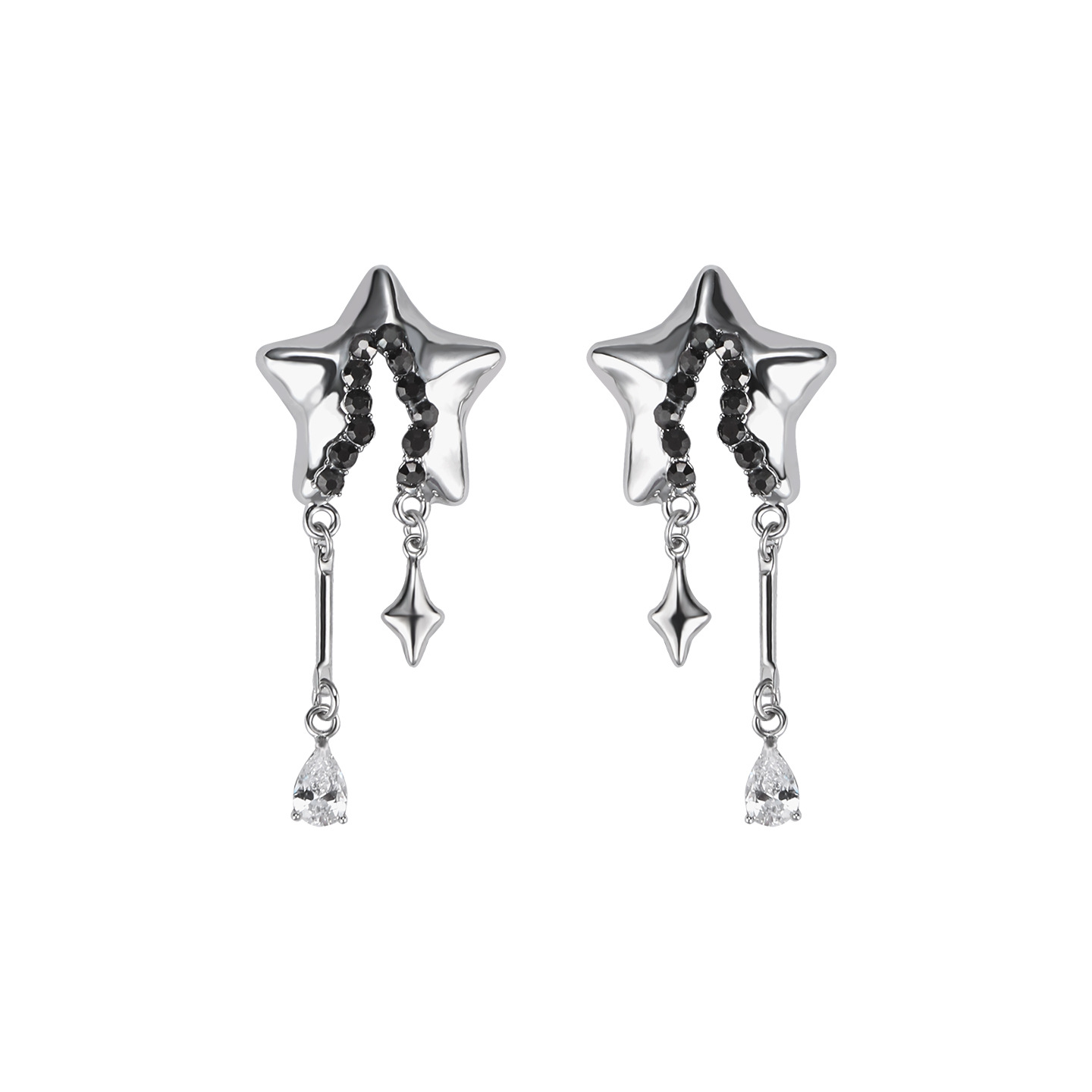The original design of the new Star Connection series features fashionable, versatile, elegant and high-end earrings, as well as a cool necklace, bracelet and ring Item Picture