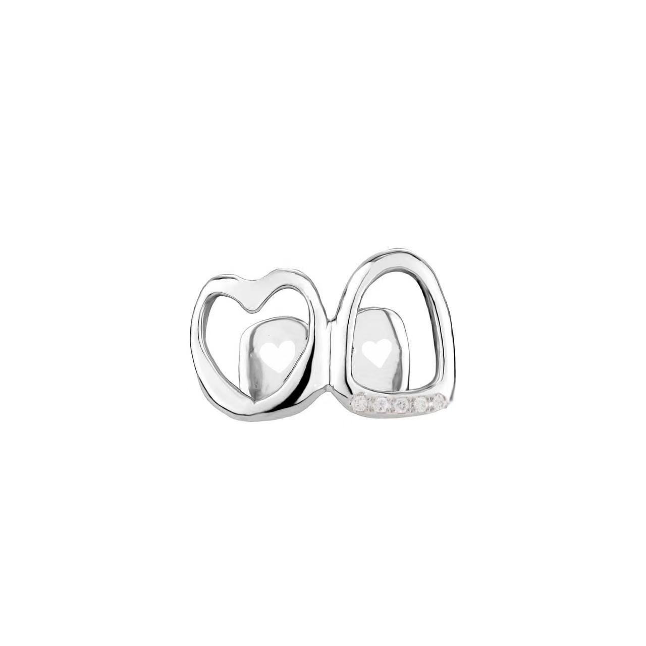 European and American hollowed-out heart-shaped zircon double-set braces, cool and stylish for daily outings, genuine, hip-hop, versatile cross-border accessories Item Picture
