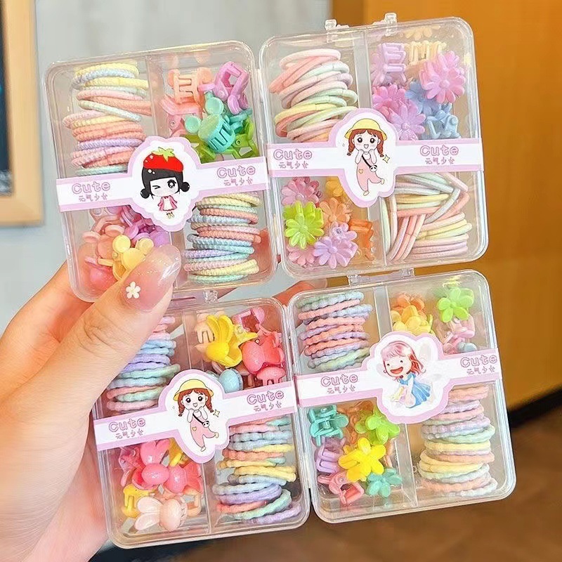 100 box-packed children's seamless little chiu Chiu hair bands that won't hurt your baby's hair, cute and highly elastic hair ties Specification drawing