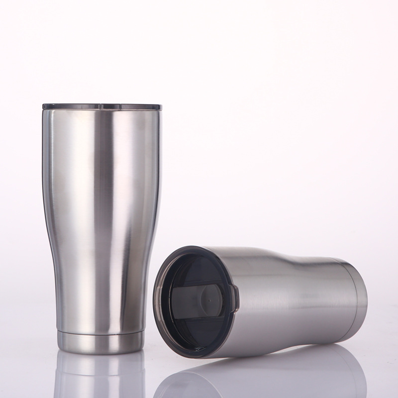 The new waist-shaped cup has a monthly sales volume of 50,000. It is an export stainless steel vacuum car cup, beer mug, and a large-capacity car ice cup details Picture