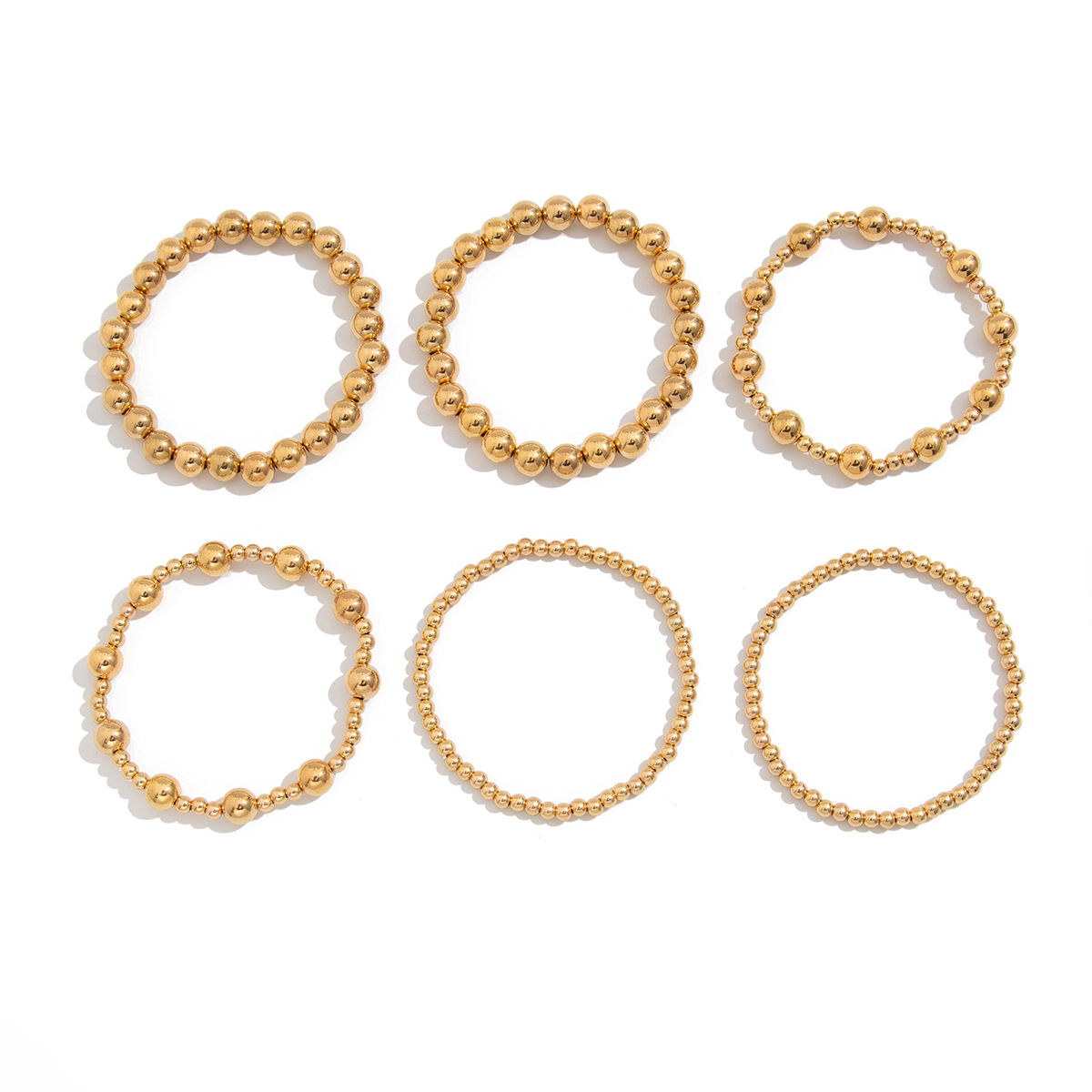 European and American cross-border jewelry, fashionable irregular CCB round bead beaded bracelet, ins personalized style spiral pendant necklace Item Picture
