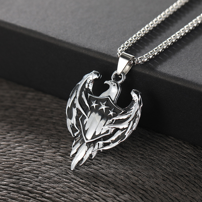 New cross-border Korean version men's cross necklace, European and American style, individual, powerful and fashionable pendant, alloy pendant, smooth surface Specification drawing