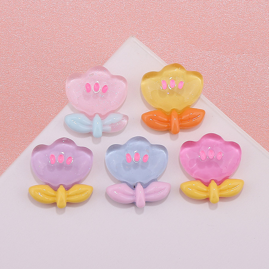 Wholesale resin accessories, ice-transparent small flowers, diy cream glue accessories, crocs, clothing, hair accessory materials, jewelry accessories details Picture