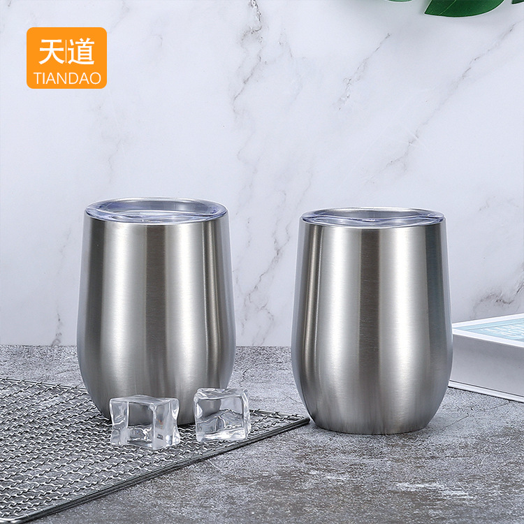 Cross-border 12oz stainless steel double-layer vacuum red U-shaped cup eggshell vacuum cold drink cup Portable and simple insulated cup Application Scenario