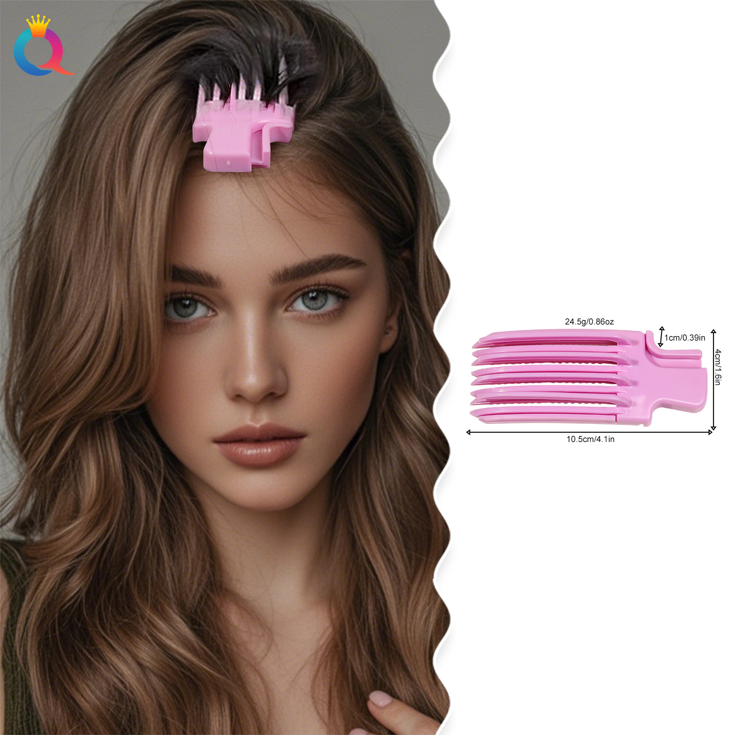 Qiyue High Head Top Volumizing Magic Tool, Lazy Person Styling Hair Pad, Savior for Flat and Flat Heads, Girls' Hair Pad, Hair Clip details Picture