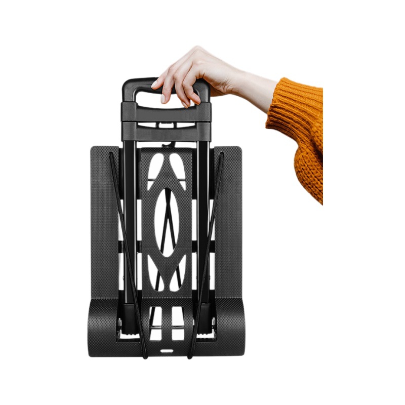 Folding hand-pulled cart, grocery shopping tank wheel cart, express delivery, moving, turnover delivery, trolley, portable shopping cart Item Picture