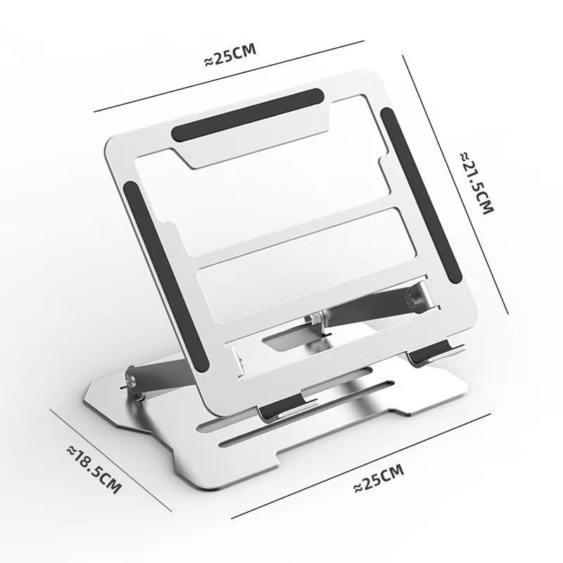 Metal notebook stand, computer stand, steel and metal lifting portable height-increasing frame base, folding heat dissipation frame Item Picture