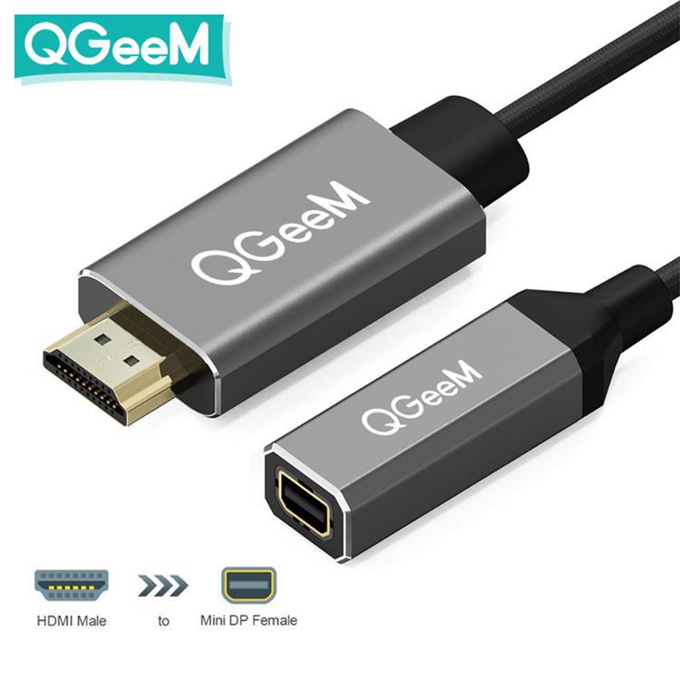QGeeMHDMI single-to-MINidp converter adapter cable UHD4K@30Hz HD cable plug and play full figure