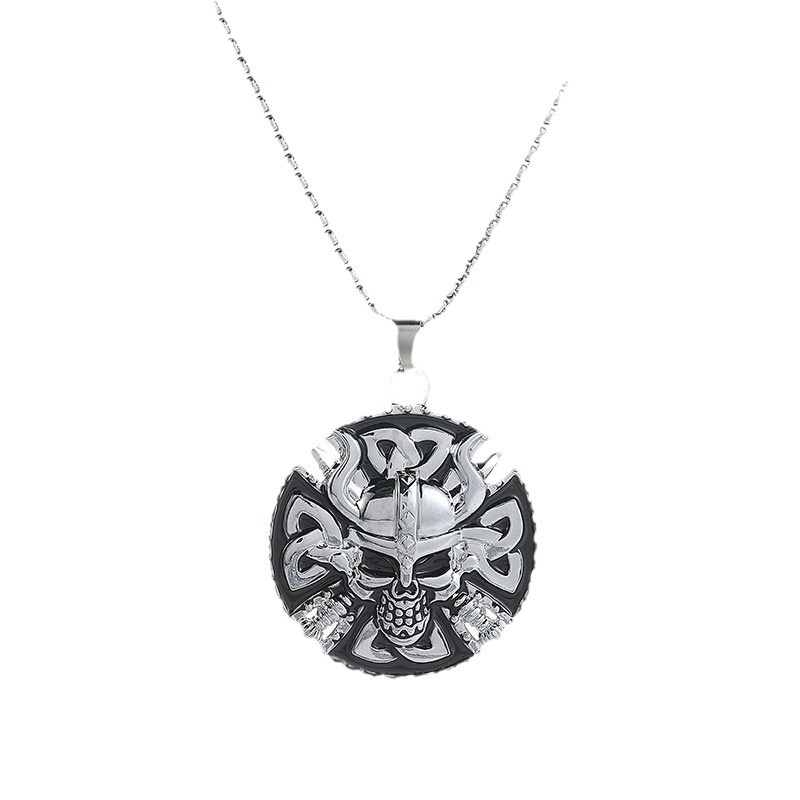 Wholesale of 2024 AliExpress men's hip-hop necklaces with European and American style, Korean-style Instagram street dance pendants, and student pendants Item Picture
