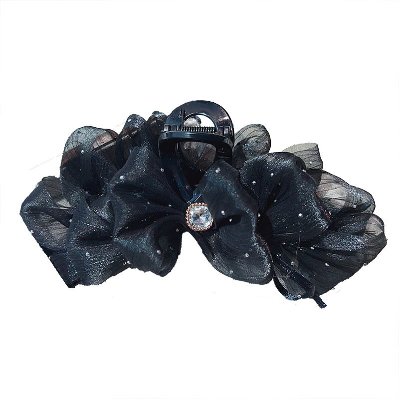 New high-end starry sky hot diamond bow cloud bubble grappling clip for women, back of the head hair clip, elegant hairpin Item Picture