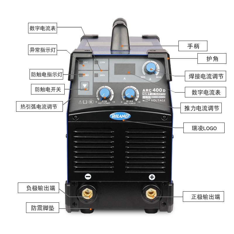 【 Ruiling 】ARC-315GTS/400D Inverter DC dual-voltage welding Machine Portable industrial-grade welding machine Specification drawing