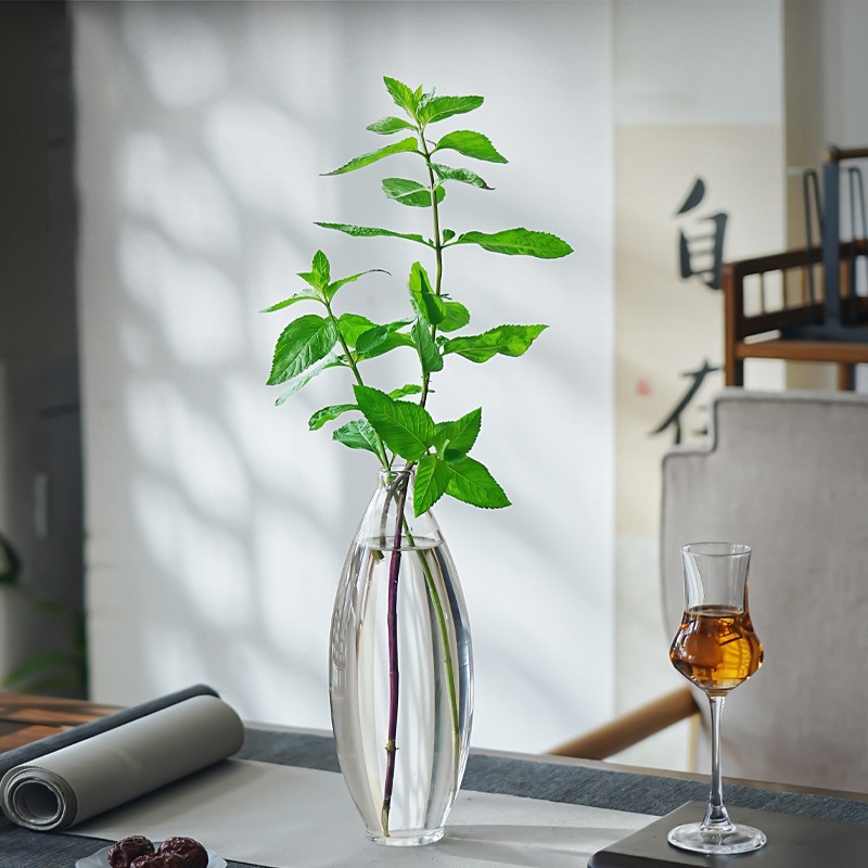 High borosilicate glass water drop cold brewing bottle, multi-functional transparent wine set, green tea heat and cold resistant tea set, high appearance level vase details Picture