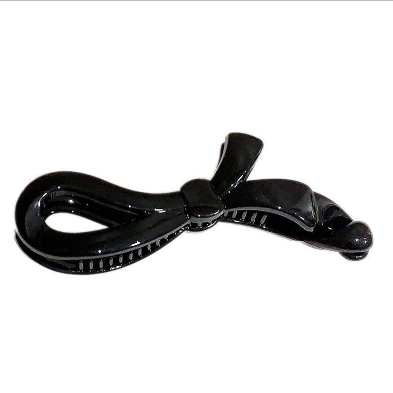 New Korean bow banana clip, high ponytail clip, high-end vertical clip, small anti-slip hair clip Item Picture