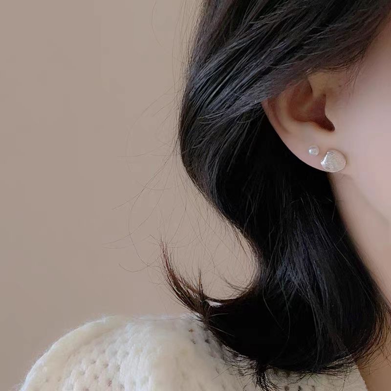 925 Starfish Shell Imitation Pearl Stud Earrings Women's Seaside Vacation Style Four-piece Set Earrings and Earrings Commemorative Gift details Picture