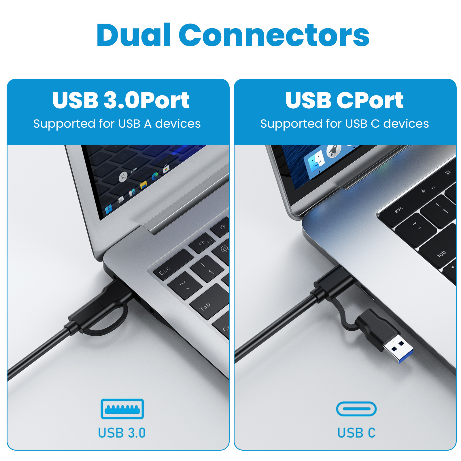 The multi-functional card reader, type-c high-speed camera, sd card, tf memory card, storage, Micro, etc Specification drawing