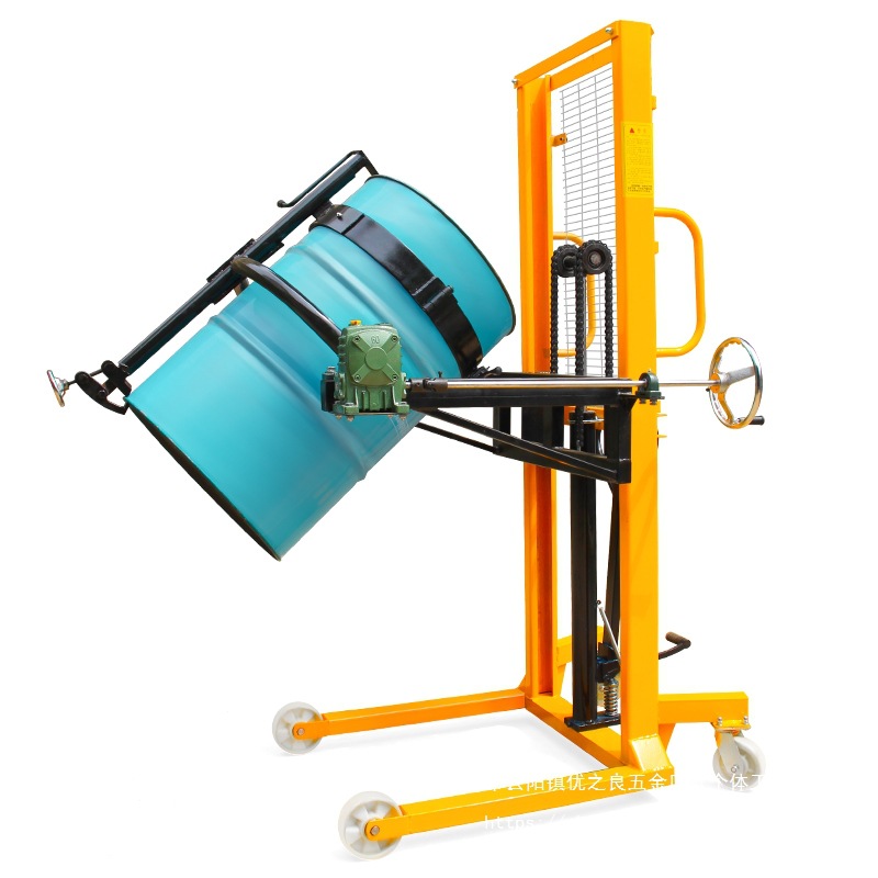 Likeli oil drum weighing, lifting, flipping, unloading, forklift tilting, hydraulic manual loading and unloading, handling, stacking and wholesale Item Picture