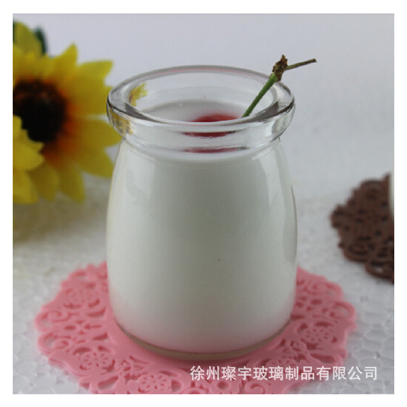 Pudding cup 100ml yogurt bottle Pudding bottle thickened milk glass bottle Jelly Mango pudding cup Application Scenario