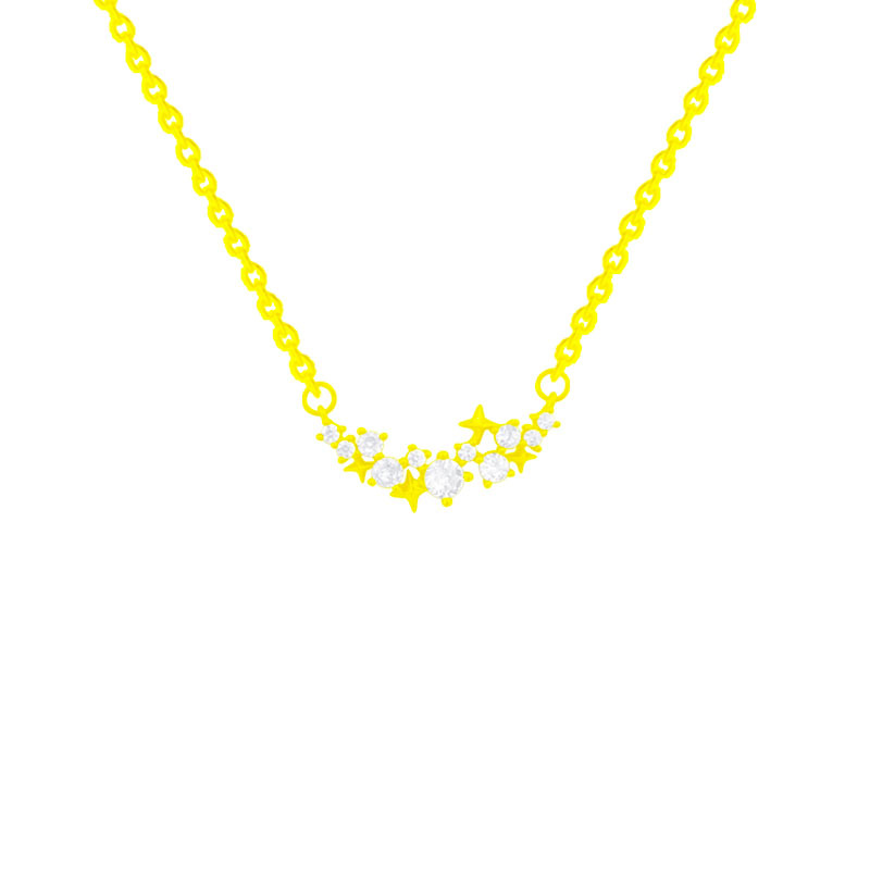 A niche design star necklace, the same style as a Korean Internet celebrity's Instagram fashion and elegant collarbone chain titanium steel accessory Item Picture