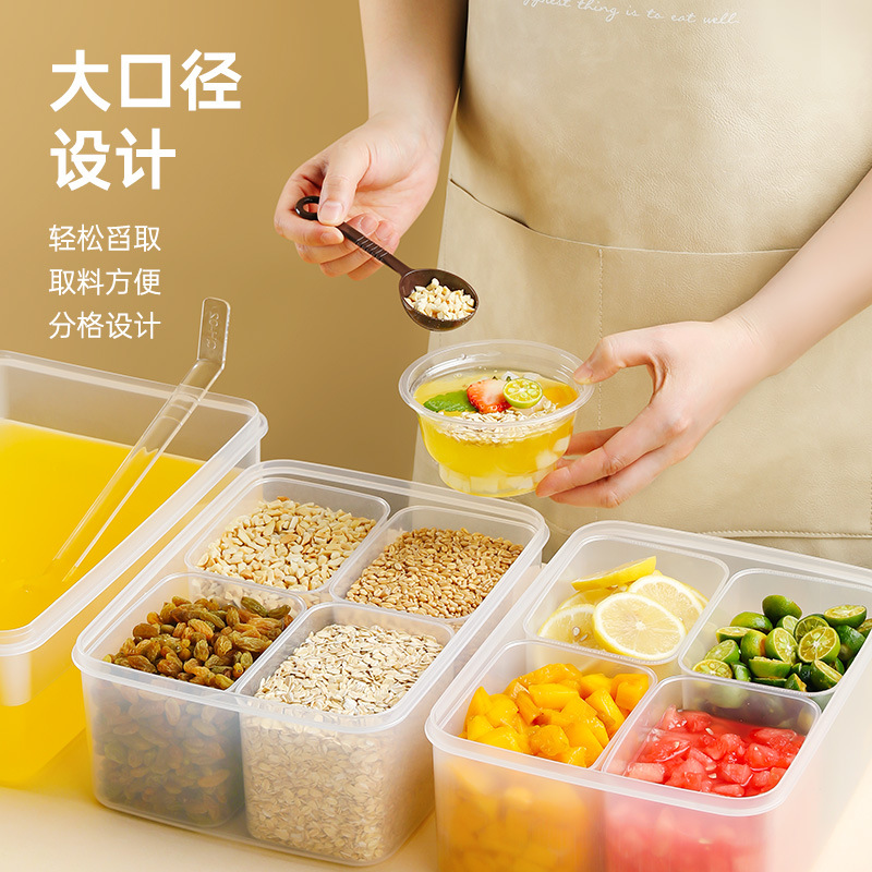 A complete set of cold powder and ice powder stall tool bucket, ice powder seasoning box, commercial box for ice powder, special lid for stall details Picture