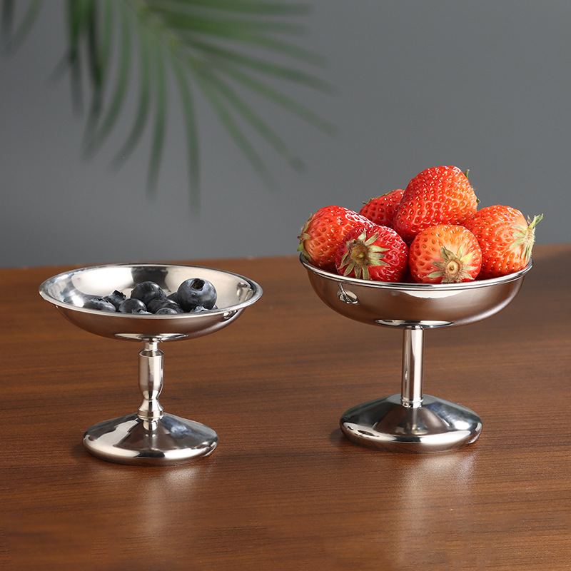Light luxury creative high-legged ice cream cup, afternoon tea pudding cup, dessert cup, ice cream cup, cocktail cup, champagne tower cup Specification drawing