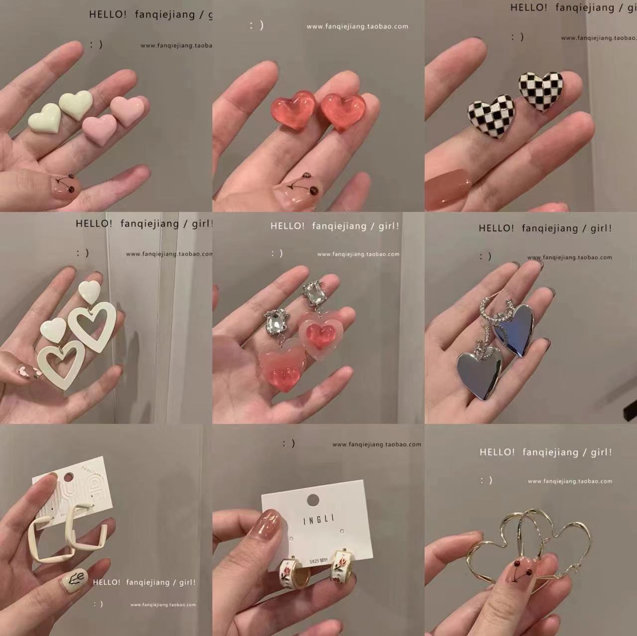 Korean-style silver needle heart-shaped flower earrings, with a unique design sense, sweet and elegant temperament, and a high-end feel, are versatile pearl stud earrings full figure