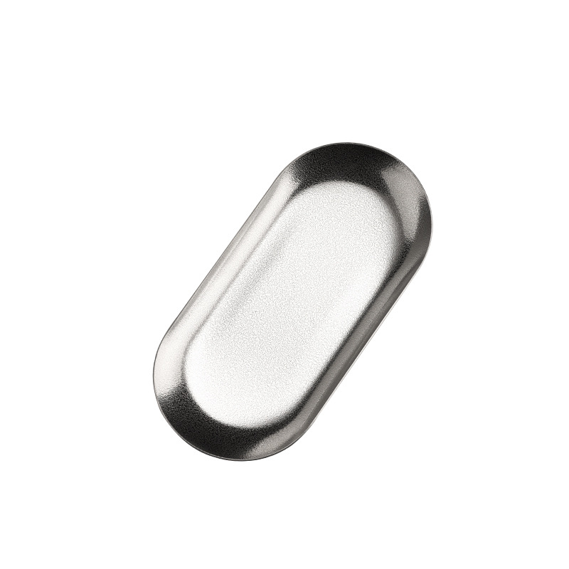 Snowpatterned Korean-style thickened stainless steel oval plate, barbecue plate, flat plate, vegetable plate, snack plate, vegetarian dish, inventory plate and heart plate Item Picture