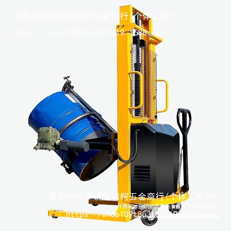 Electric forklift oil drum lifting and unloading vehicle, round drum hydraulic loading and unloading vehicle, iron drum and plastic drum handling vehicle, weighing wholesale Application Scenario