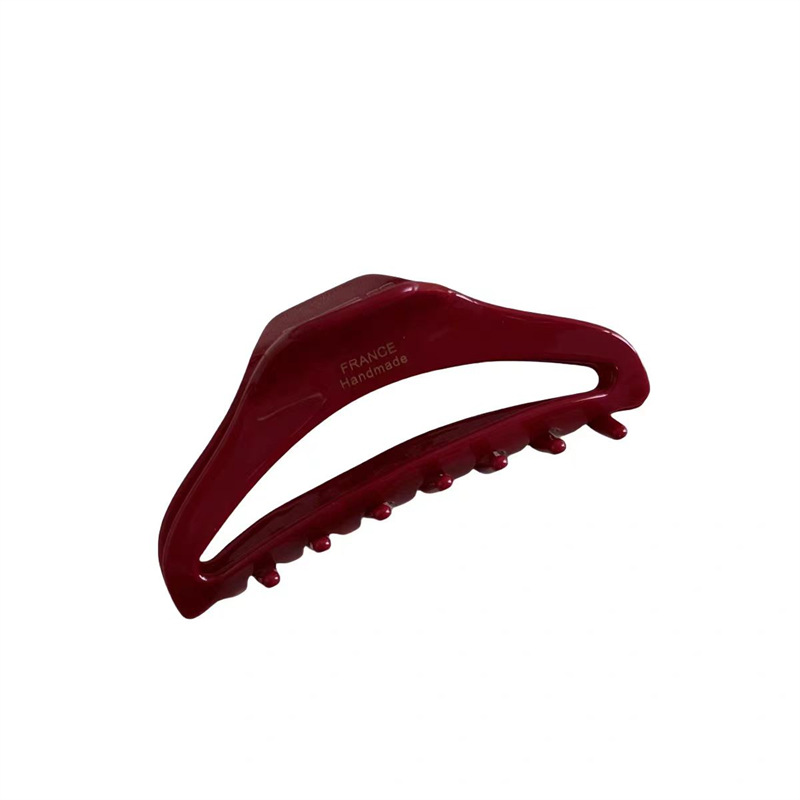Korean ins arc-shaped high-end hairpin grab acetate 2024 new France shark hairpin grab hair accessory with cutout Item Picture