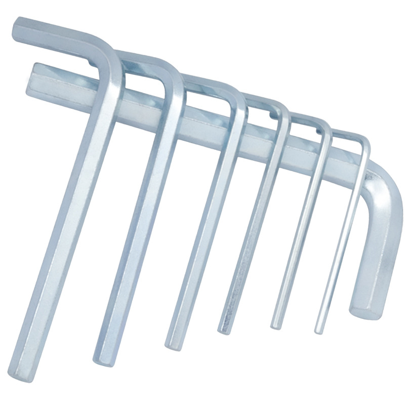 Wholesale of Weihao hardened blue and white zinc Allen wrenches, flat-head L-shaped screwdrivers, 7-shaped small board wrench tools Item Picture