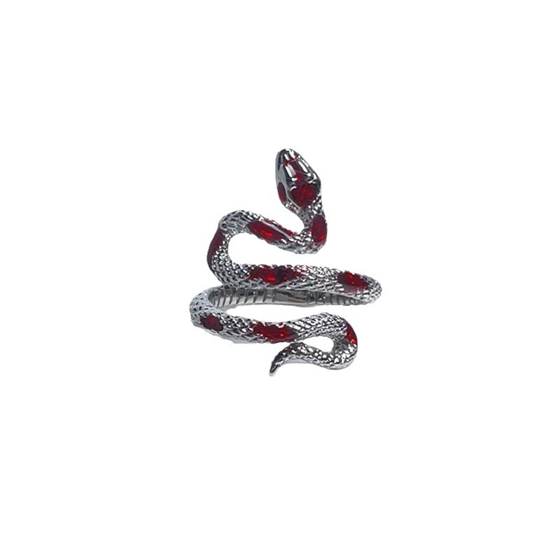 A high-end, light luxury red drip glaze open ring, irregular, fashionable and exquisite, with a cool and individualized style, is an index finger ring Item Picture